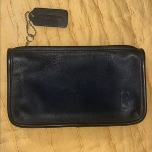 Vintage ‘90s Coach Black Leather Chunky Case #7165 Limited Edition NBA